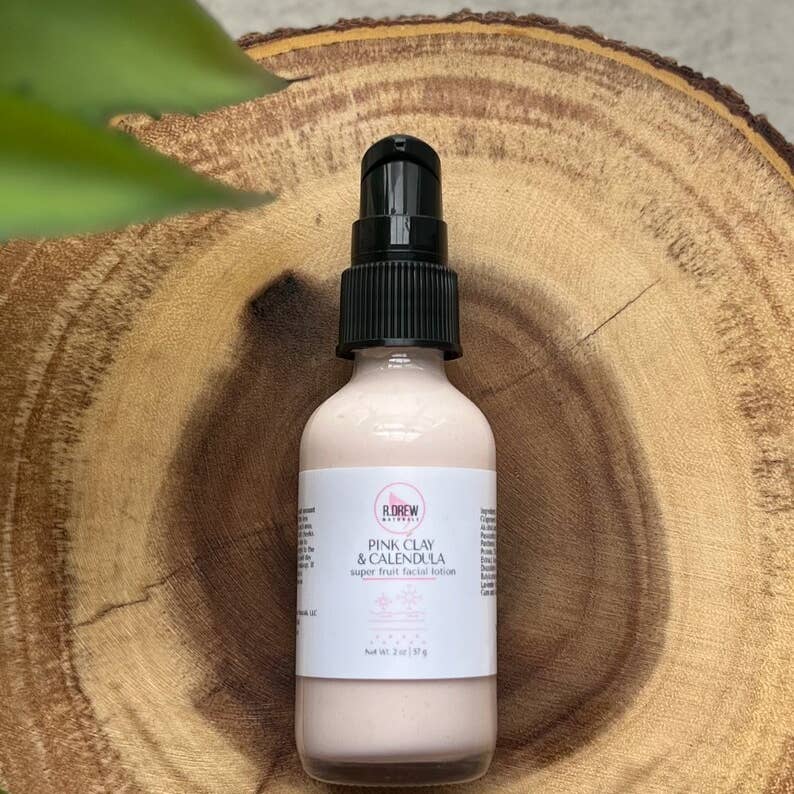 Pink Clay + Calendula Super Fruit Facial Lotion - Vegan
