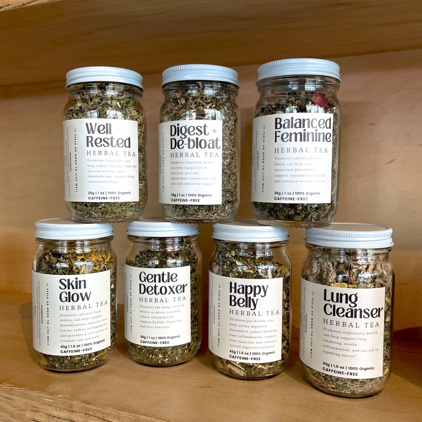 Balanced Feminine Loose Leaf Herbal Tea | Glass Jar