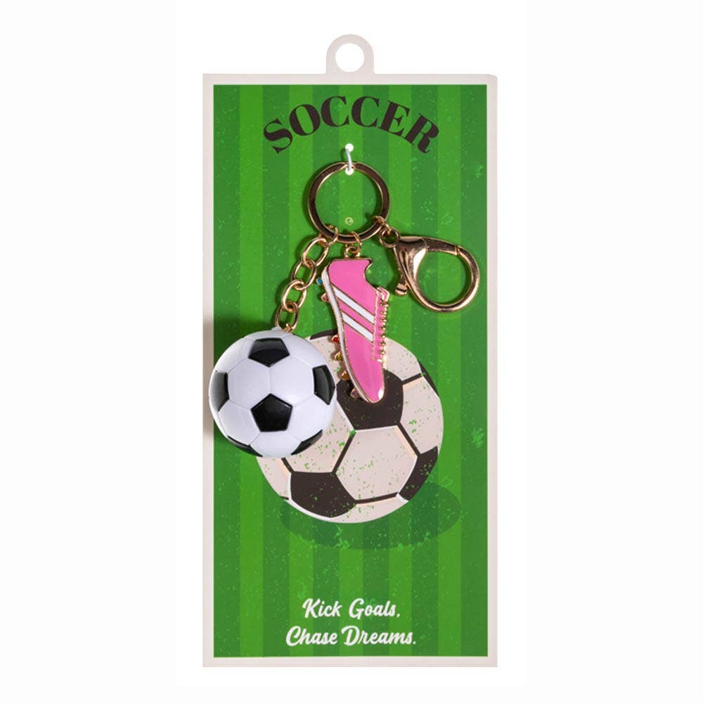 Soccer Ball Shoes Charm Keychain Bag Charm