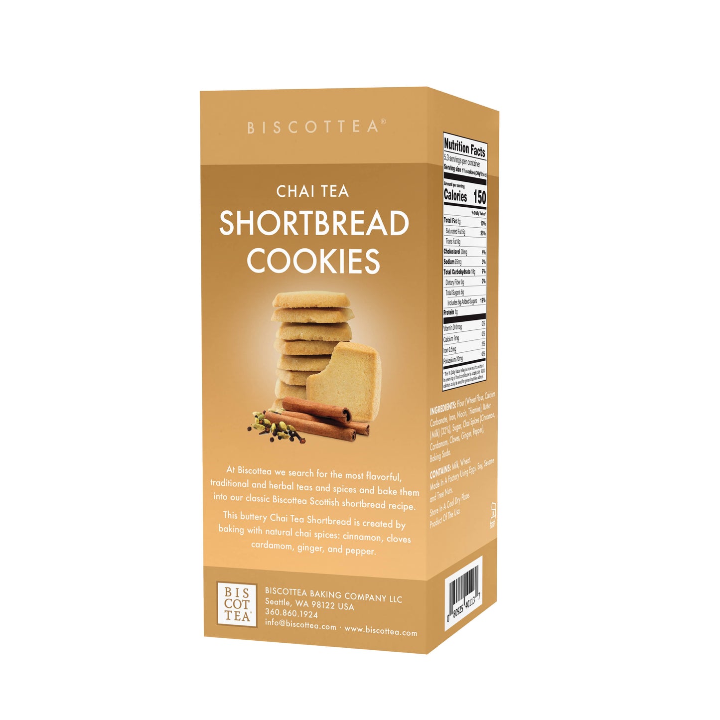 Biscottea Chai Tea Shortbread