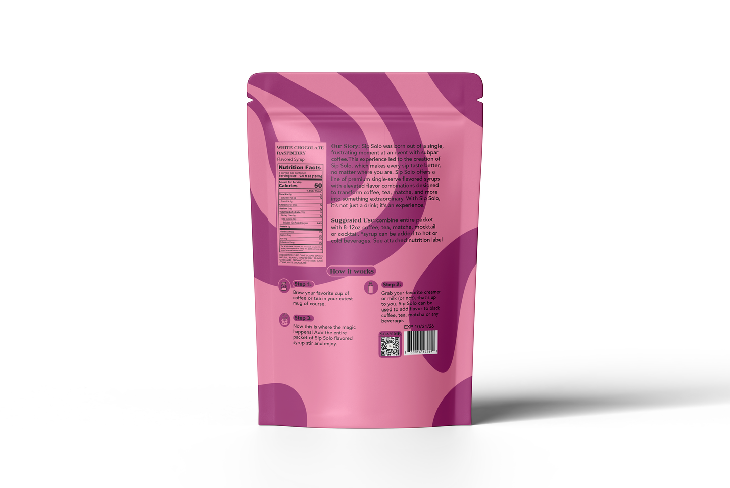 Sip Solo White Chocolate Raspberry - 10 packets