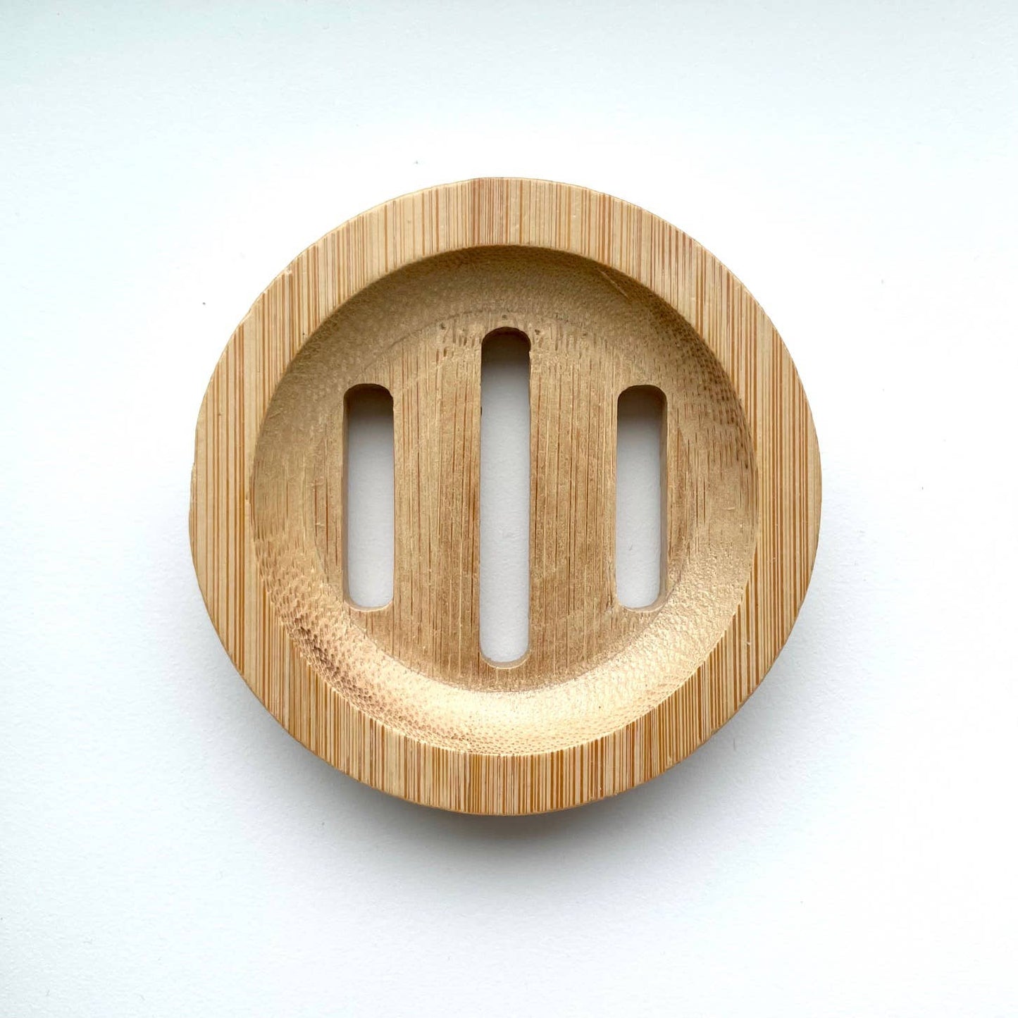 Bamboo Wood Tray for Soap, Shower Steamers Round Square 3"