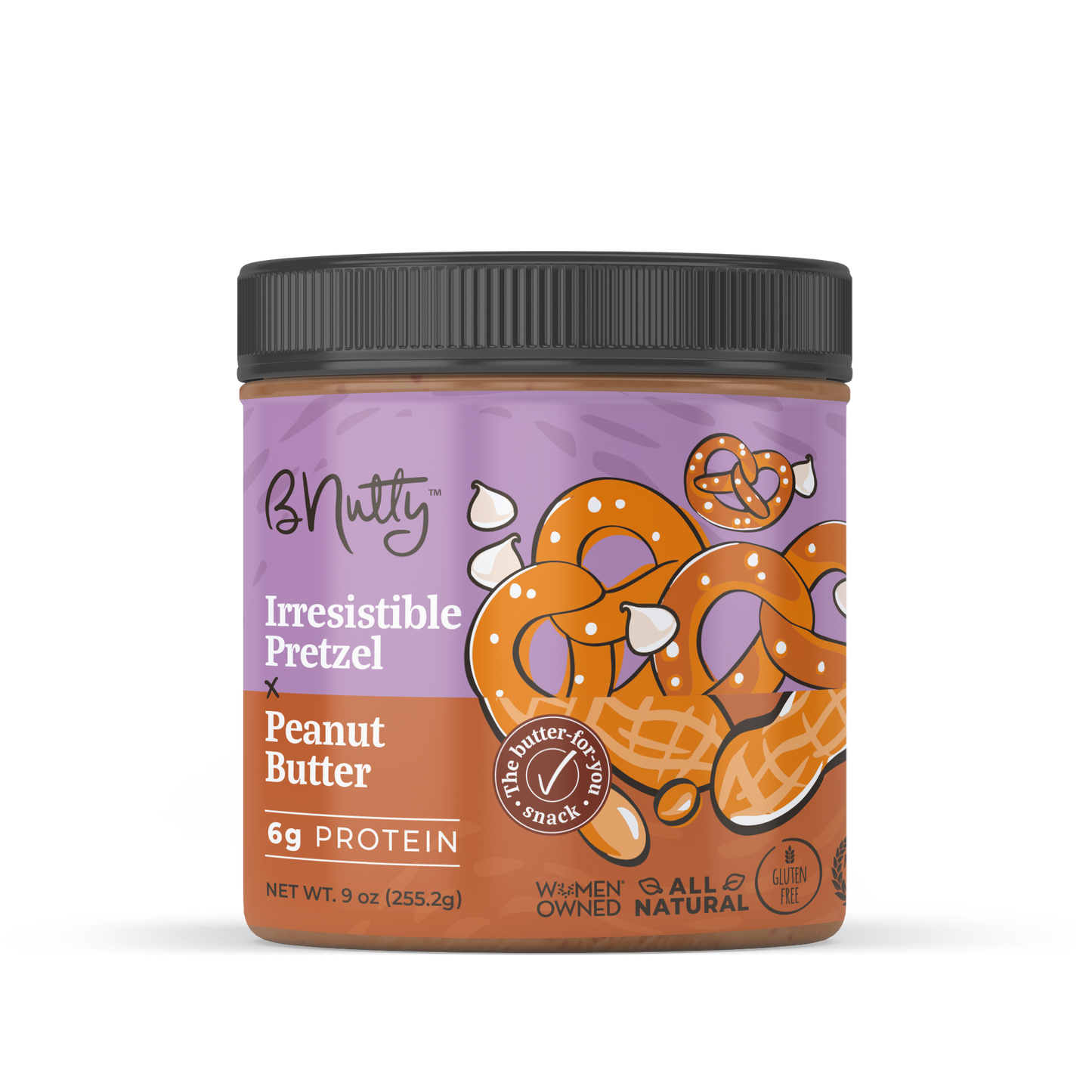 Irresistible Pretzel BNutty Peanut Butter- Case of 6- 9oz