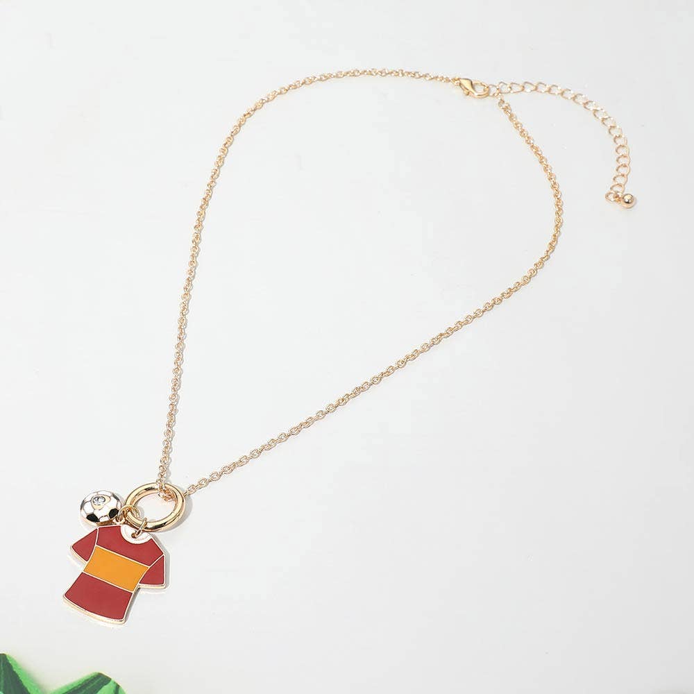 World Cup Soccer Ball Jersey Charm Toggle Pendant Necklace