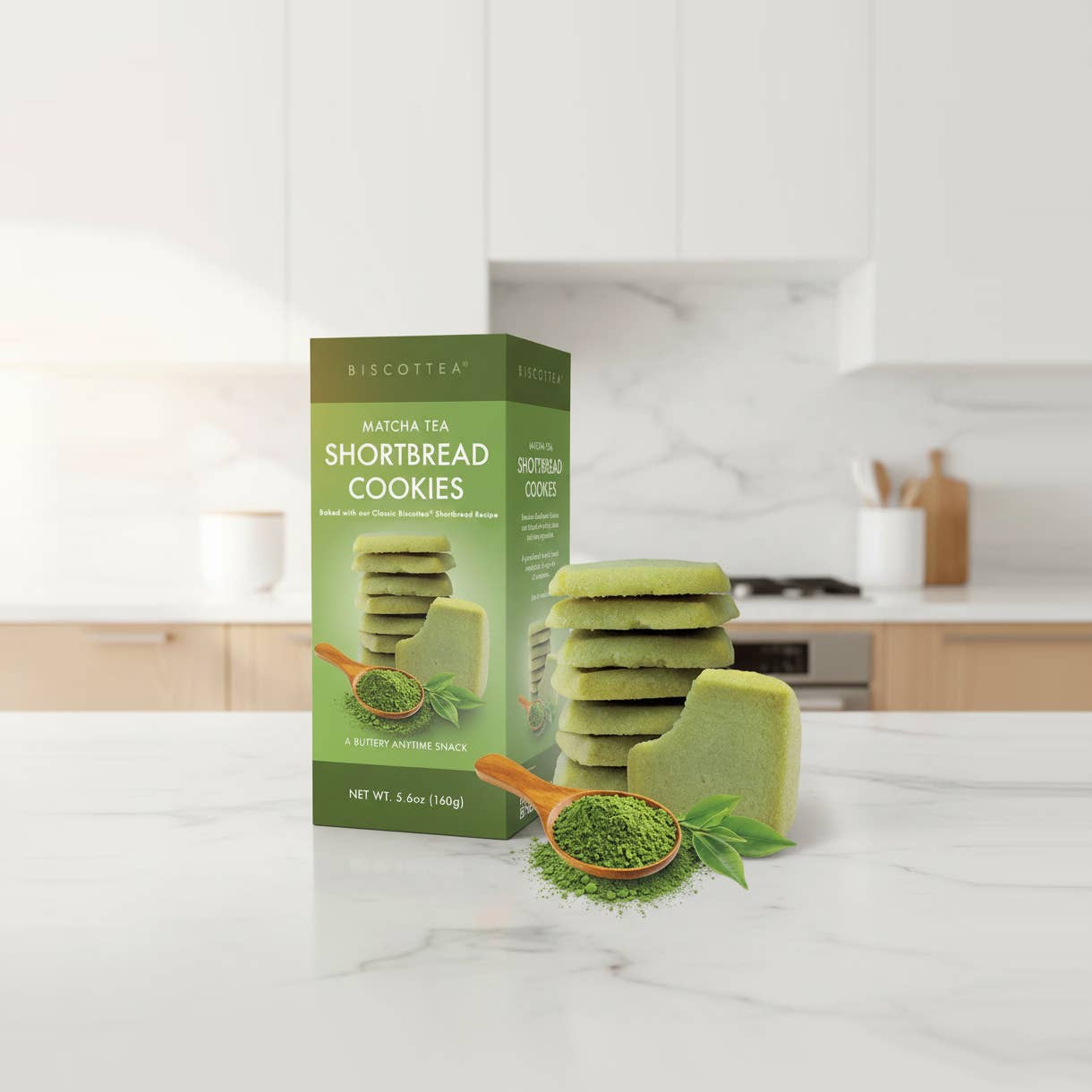 Biscottea Matcha Shortbread