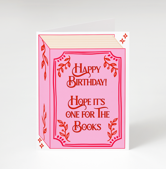 One For The Books Birthday Card