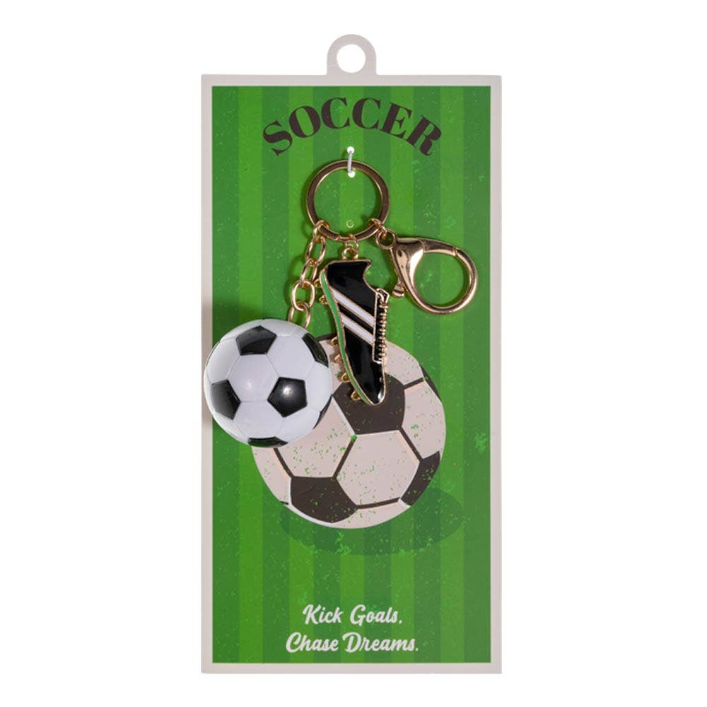 Soccer Ball Shoes Charm Keychain Bag Charm
