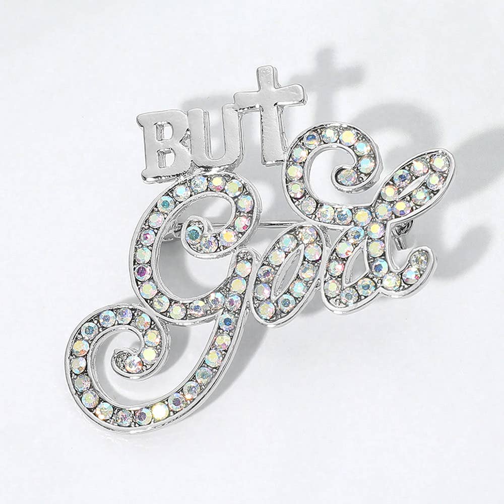 Stone Paved But God Message Pin Brooch