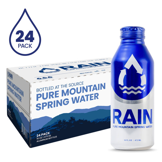 RAIN 16oz Aluminum Bottled Spring Water (24pk)