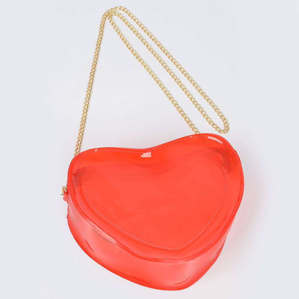 Clear Heart Shape Crossbody Bag