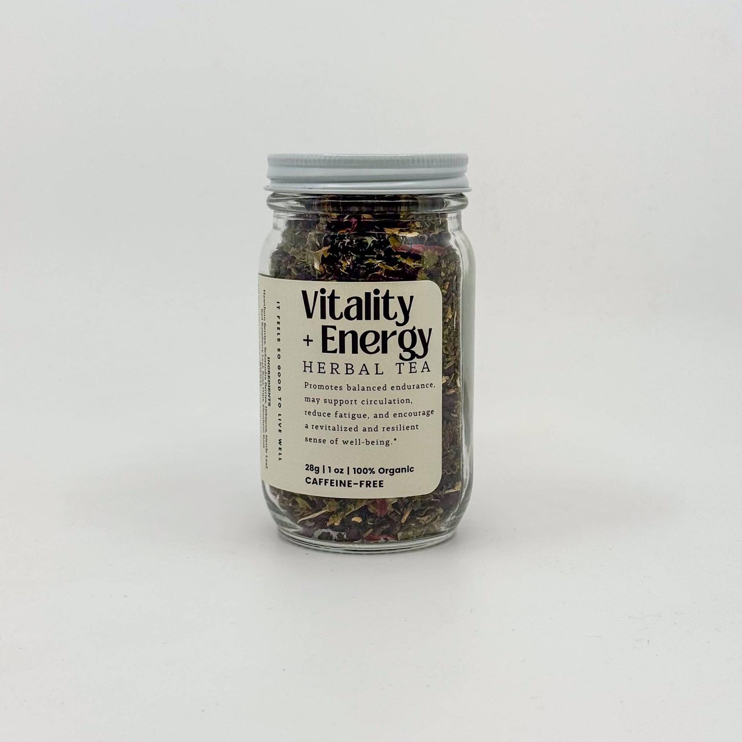 Vitality + Energy Loose Leaf Herbal Tea | Glass Jar