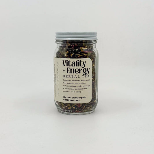 Vitality + Energy Loose Leaf Herbal Tea | Glass Jar