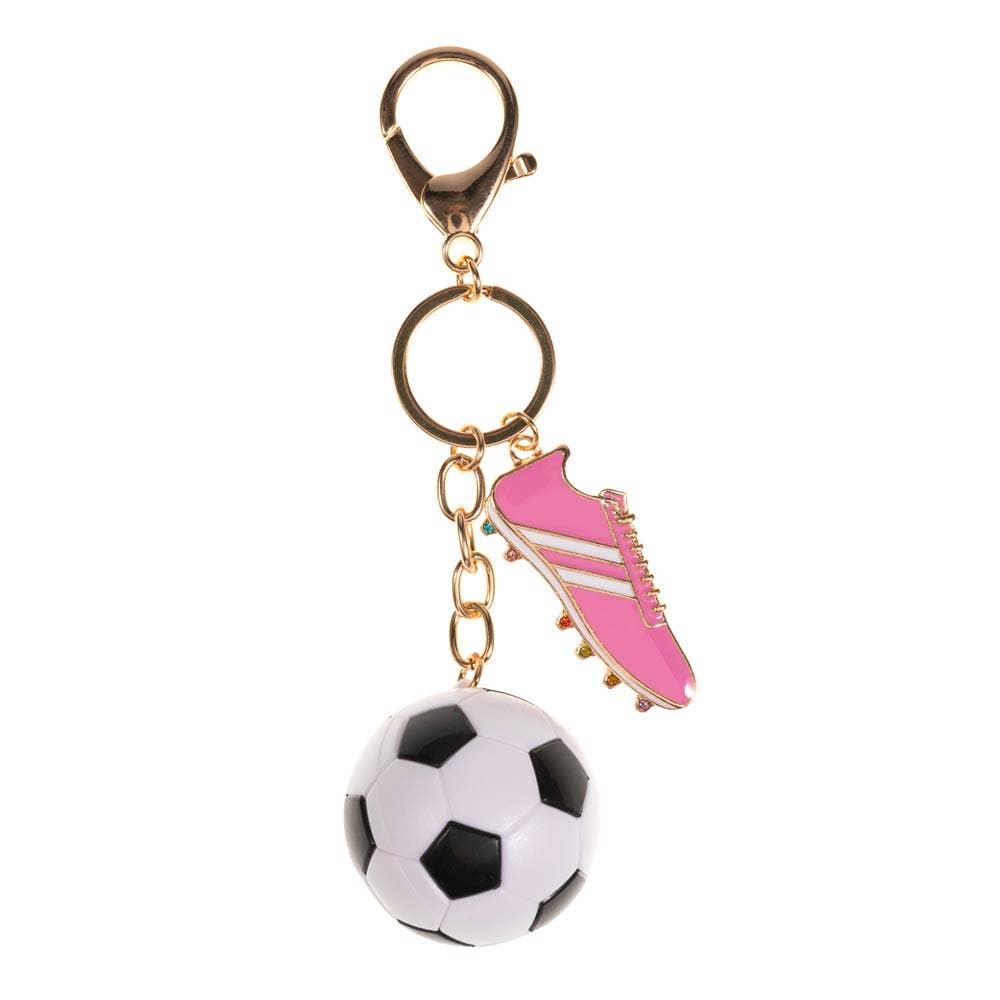 Soccer Ball Shoes Charm Keychain Bag Charm