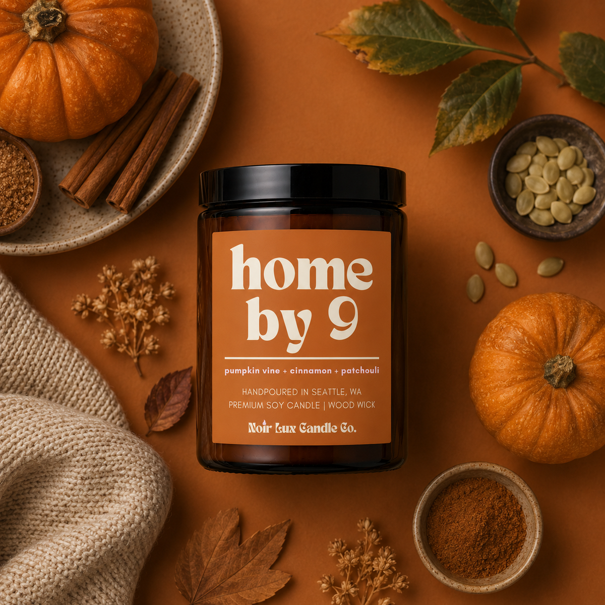 Home By 9 Candle