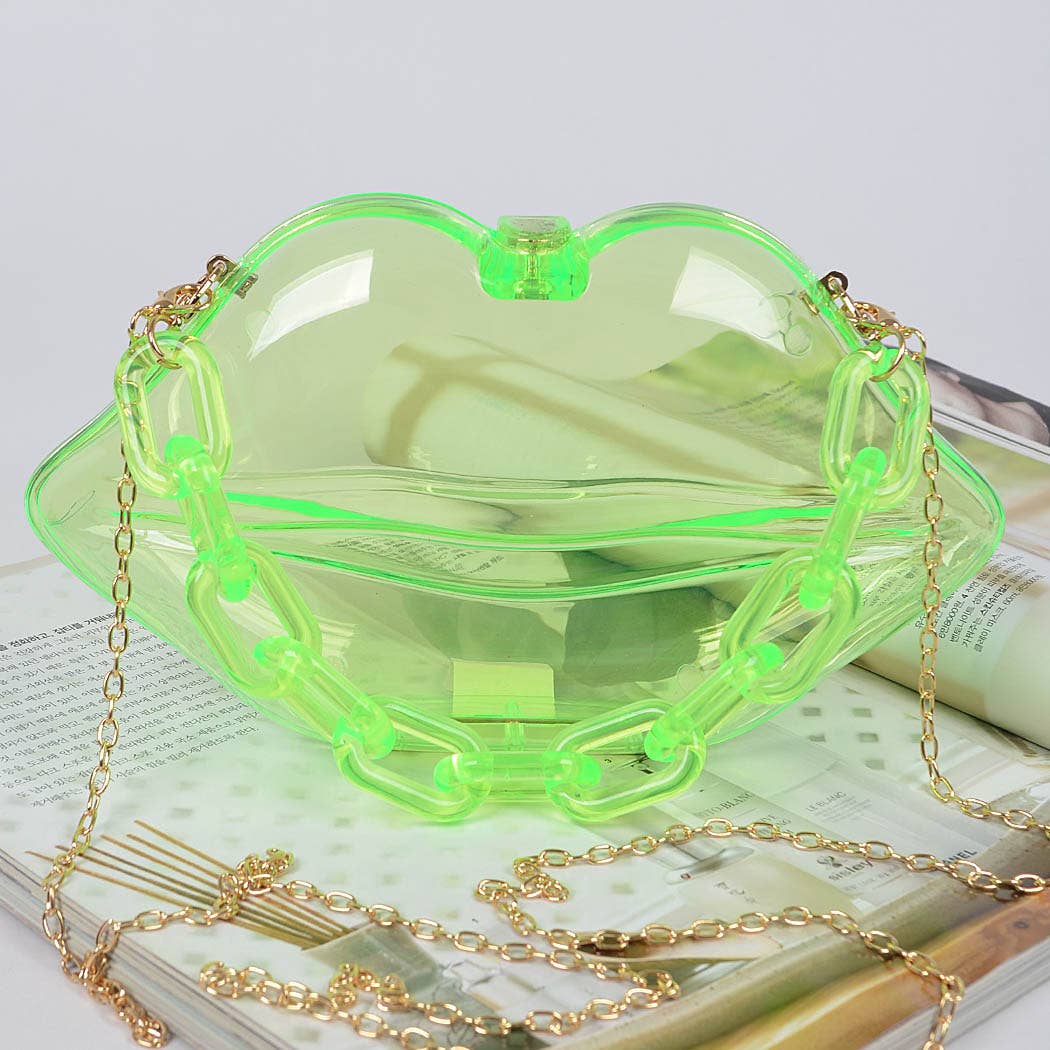 Clear Lip Plastic Bag W/chain