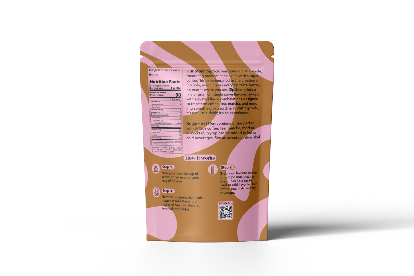 Sip Solo Gingerbread Cookie Butter Syrup