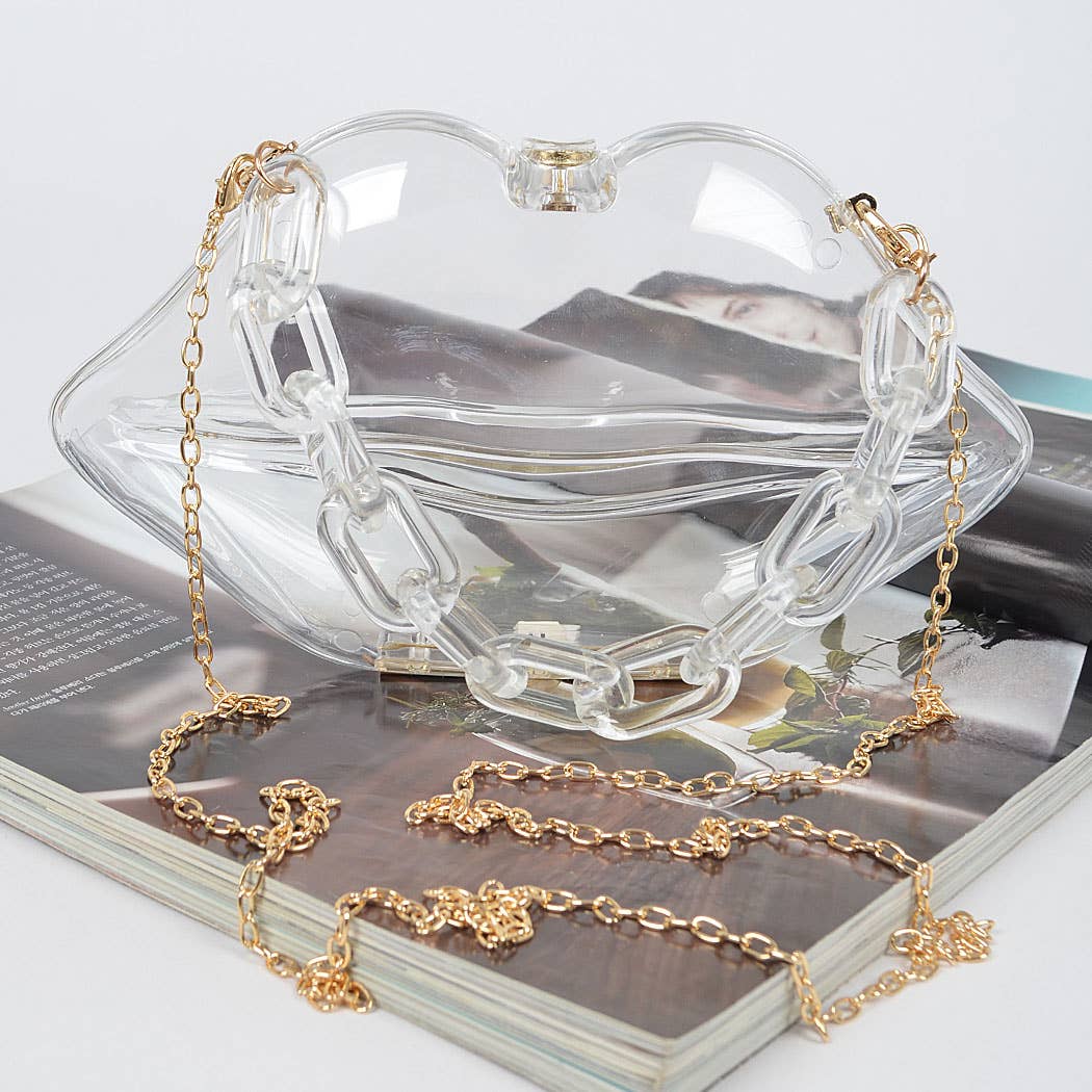 Clear Lip Plastic Bag W/chain