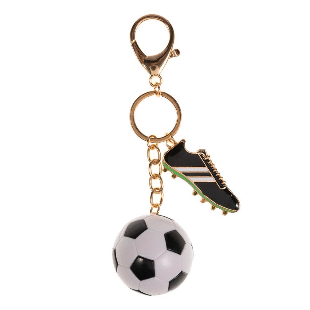 Soccer Ball Shoes Charm Keychain Bag Charm