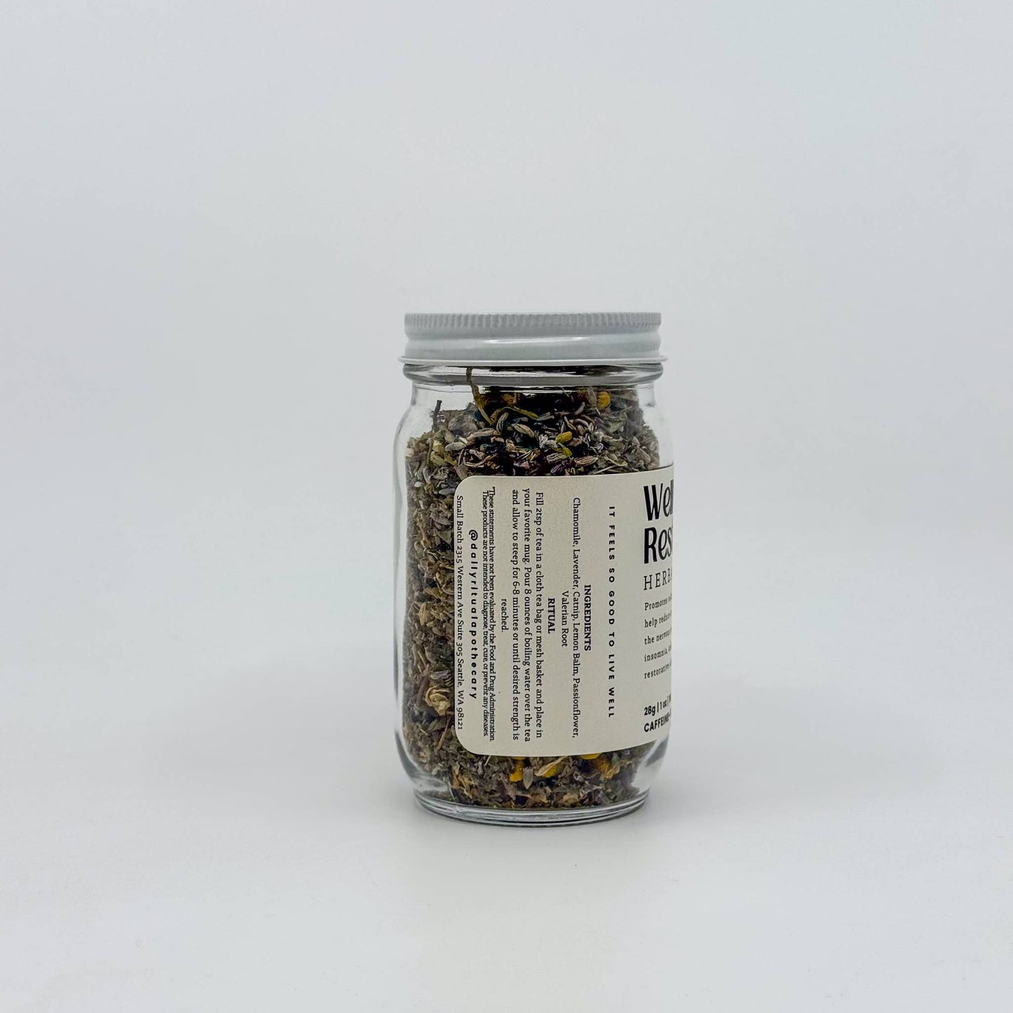 Well Rested Loose Leaf Herbal Tea | Glass Jar
