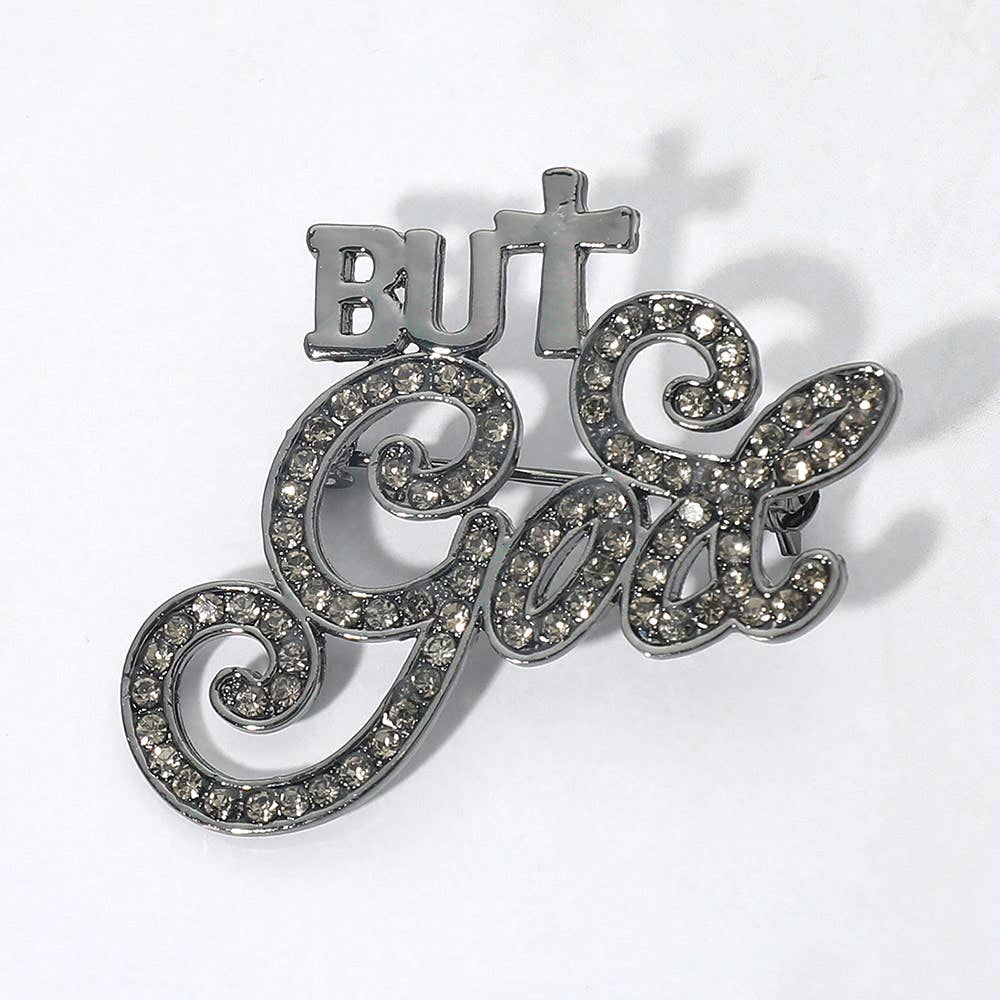 Stone Paved But God Message Pin Brooch
